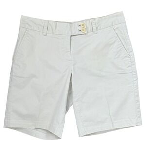 A3 Vineyard Vines Womens Size 4 Khaki Shorts Pink Whale‎ Logo Cotton Blend